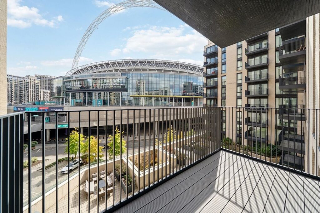Wembley stadium views from Alameda apartment balcony