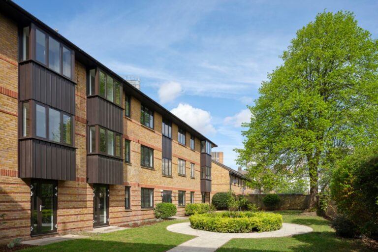 Exterior courtyard view of Kendon House residential building