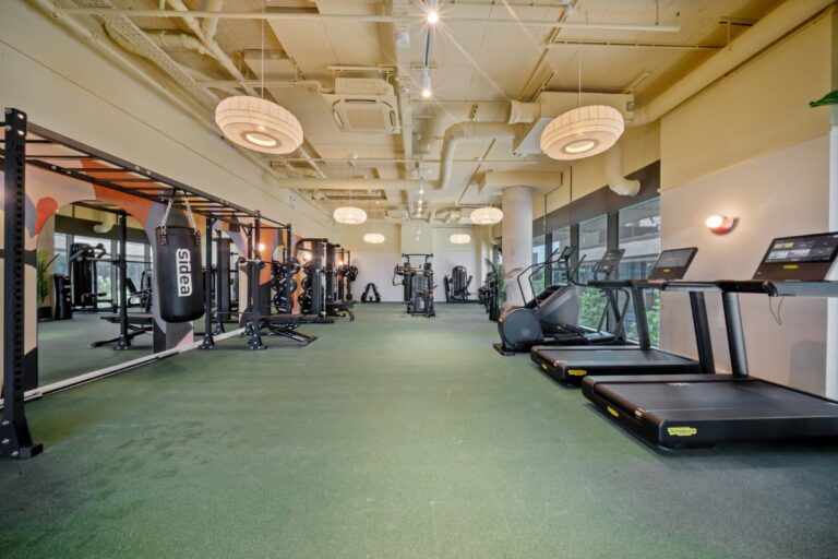 Fully equipped resident's gym at UNCLE Acton