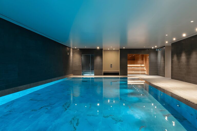 Indoor swimming pool at Amory Tower leisure facilities