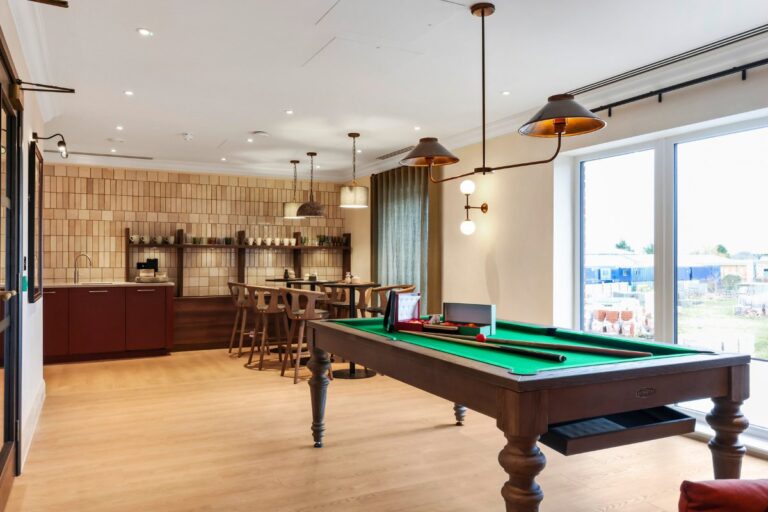 Private dining and games room at The Cavalry Arborfield with pool table