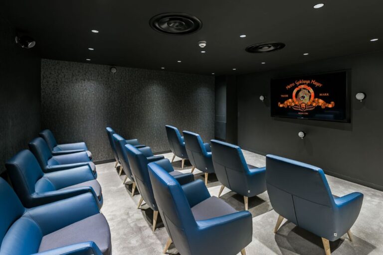 Private cinema room at Pioneer Point Ilford with reclining seats