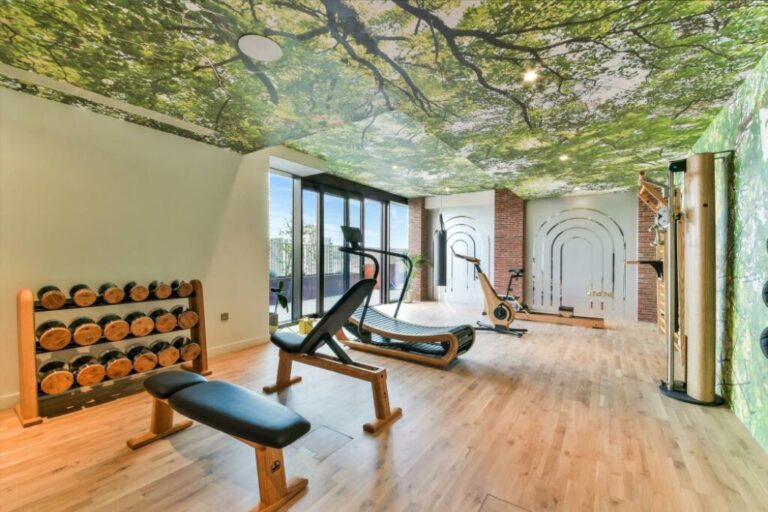 Residents gym and wellness studio at The Arc development near Shoreditch