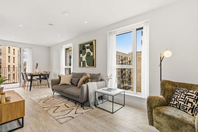 Open plan, fully furnished living area