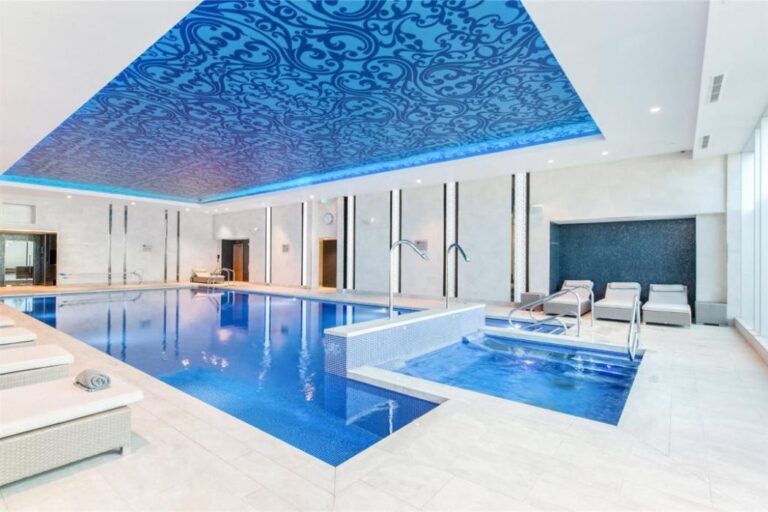 Indoor swimming pool and spa facilities accessible by Arora Tower residents