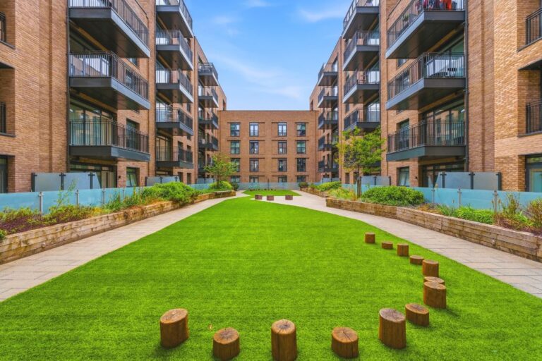 Communal gardens at Florence House