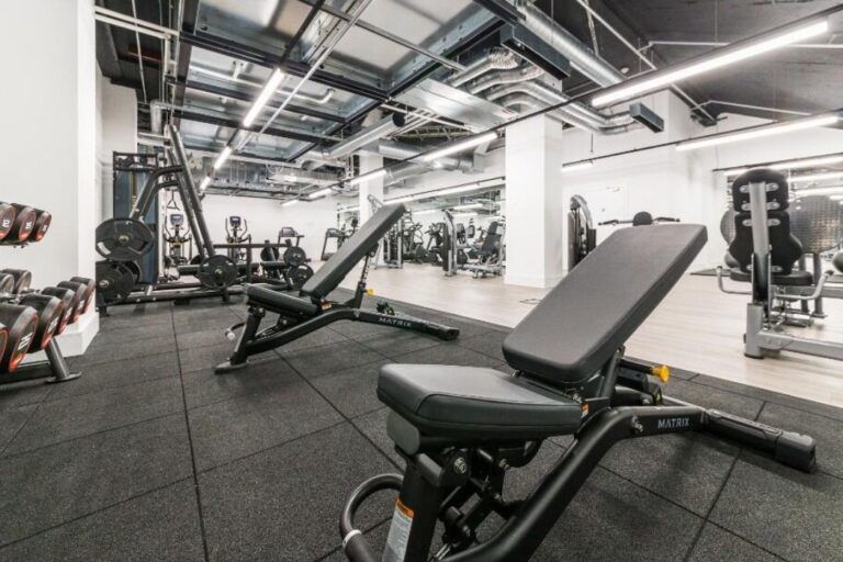 Fully equipped residents’ gym at Westgate House in Ealing